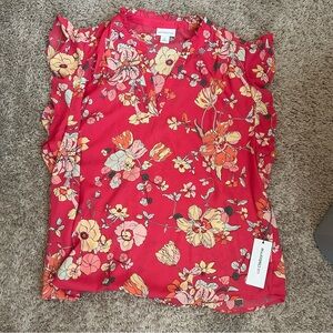 NWT Liz Claiborne Floral Blouse